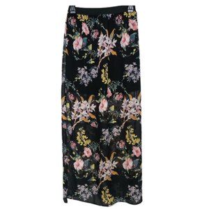 Long Floral Chiffon Skirt, Size 6 - NWT